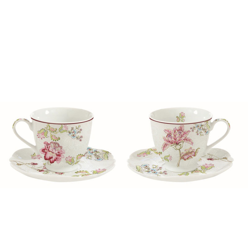 Zestaw filiżanek z talerzykami 2szt 0,23L Nuova R2S Paisley