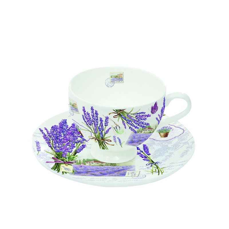 Nuova Cer R2S Filiżanki espresso z talerzykami 2 szt R2S Romantic wrzosy 328 BDL