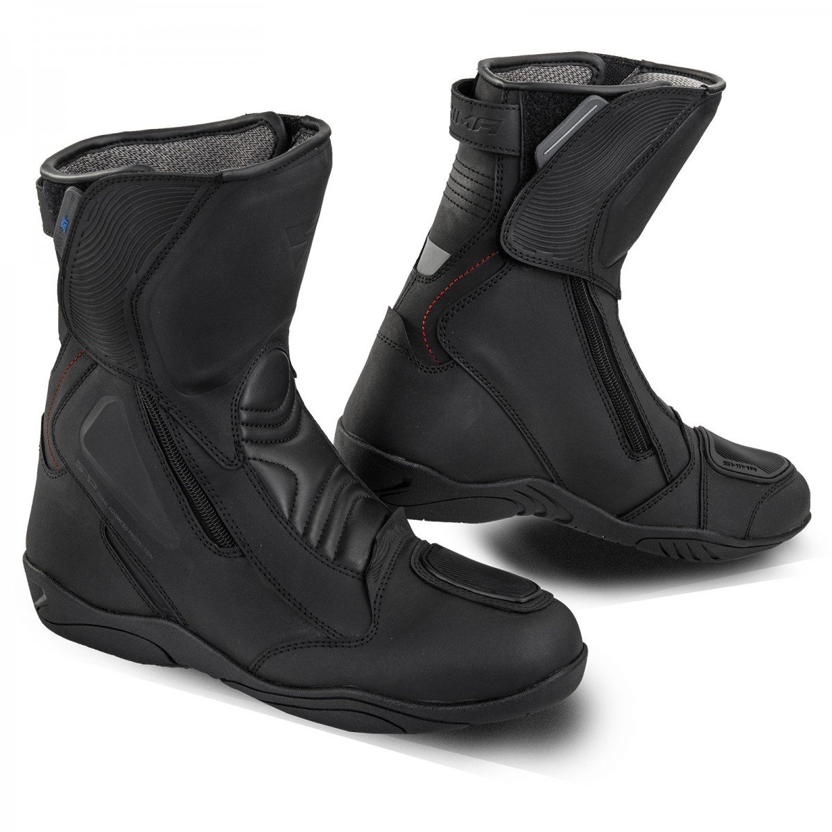 SHIMA Terra meskie buty motocyklowe - długie, turystyczne (Czarne, 45)