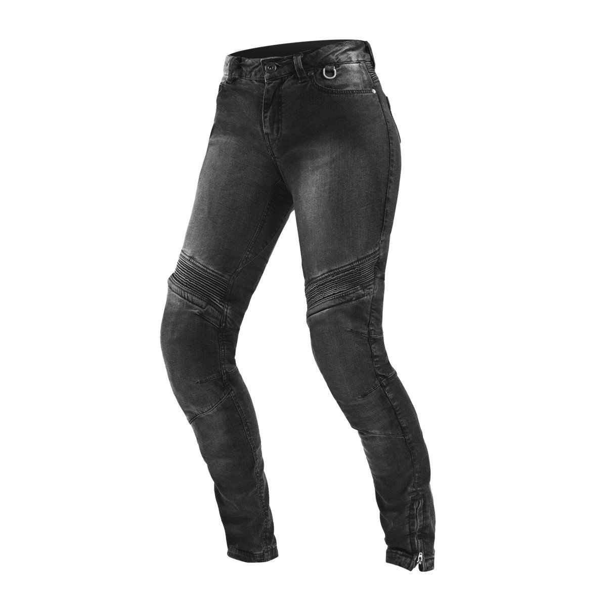 SHIMA JESS BLACK, nowoczesne dżinsy z Protector Classic Slim Duralid spodnie motocyklowe dla kobiet (28, czarne)