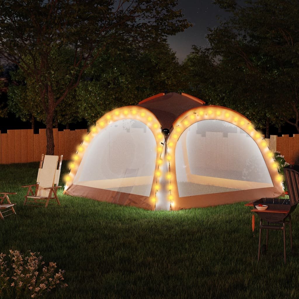 vidaXL Namiot imprezowy z LED i 4 ściankami, 3,6 x 3,6 x 2,3 m! 93077