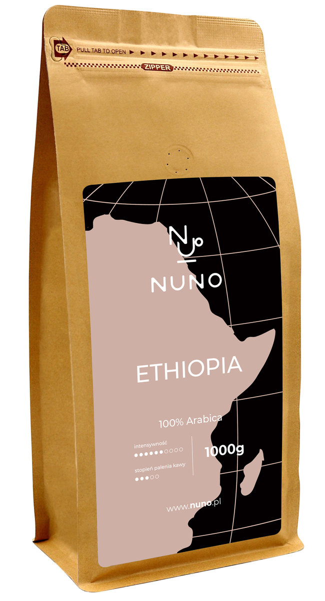 KAWA ZIARNISTA NUNO ETHIOPIA 100% ARABICA 1000G