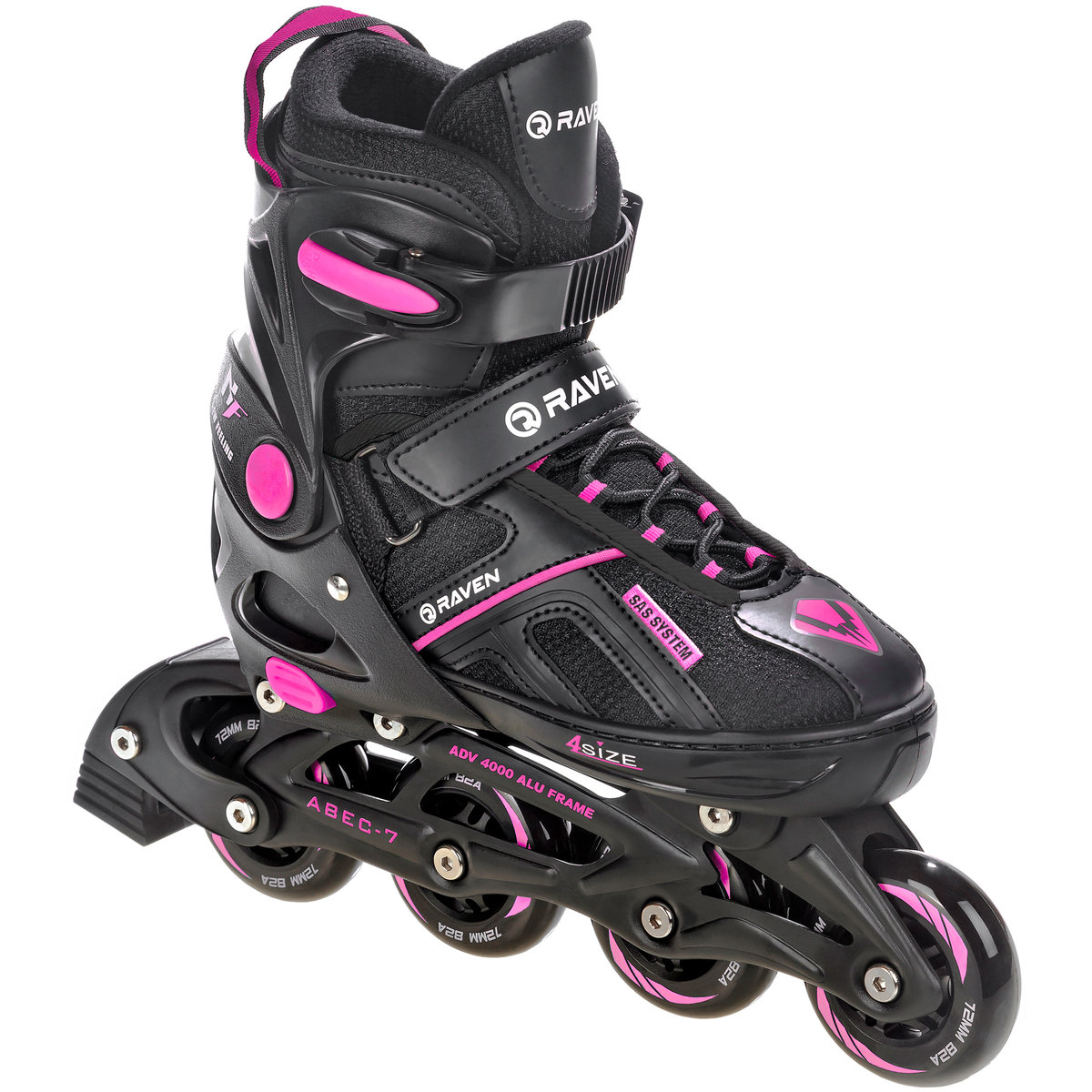 Rolki Regulowane Raven Pulse Black/Fuchsia 37-40