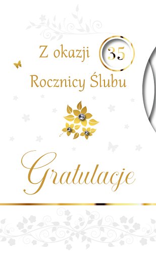 Kartka na 5,10,15,20,25,30,35,40,45,50,55,60 rocznicę ślubu LUX 47