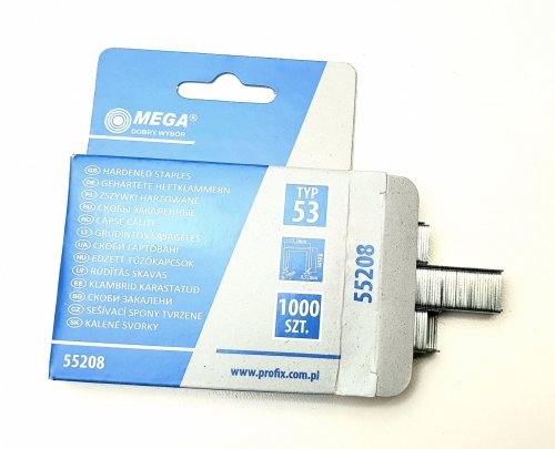 Profix Zszywki 8mm opakowanie 1000 szt. typ 53 PROFIX