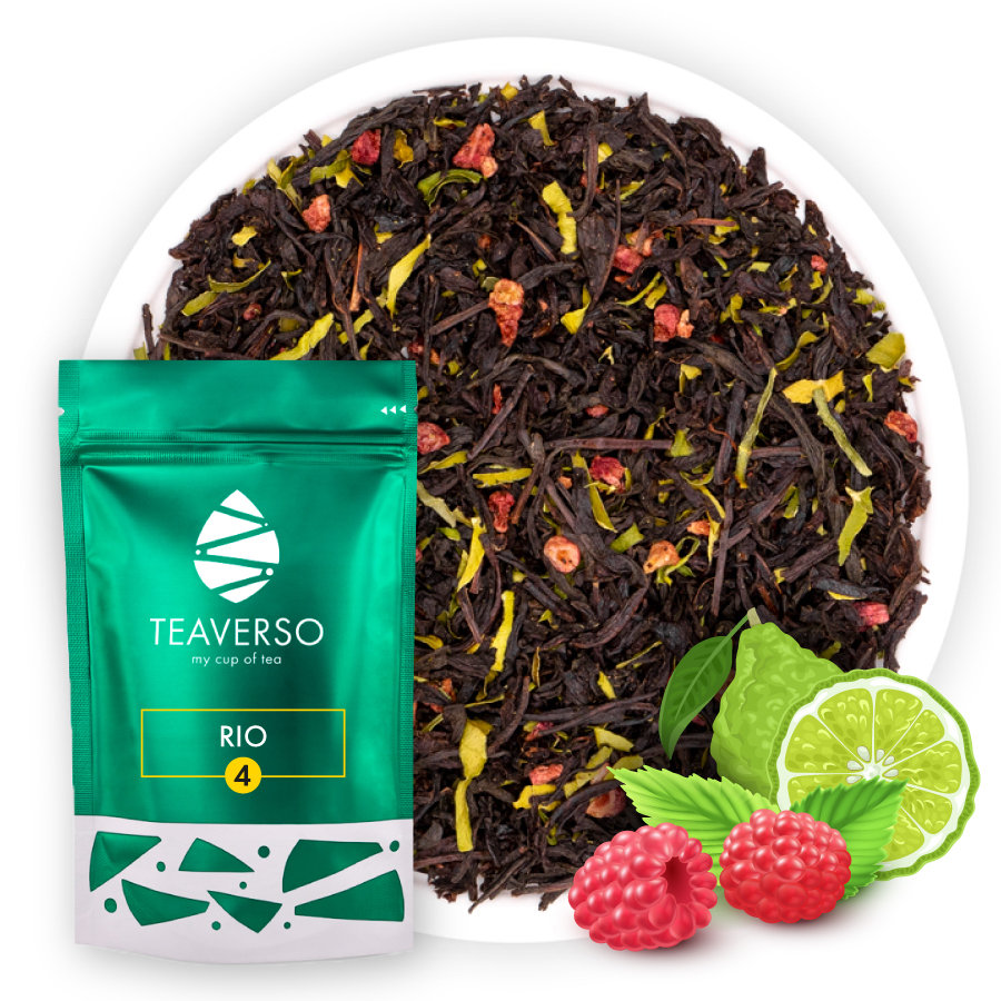 Herbata czarna z limonką i maliną Rio 50 g