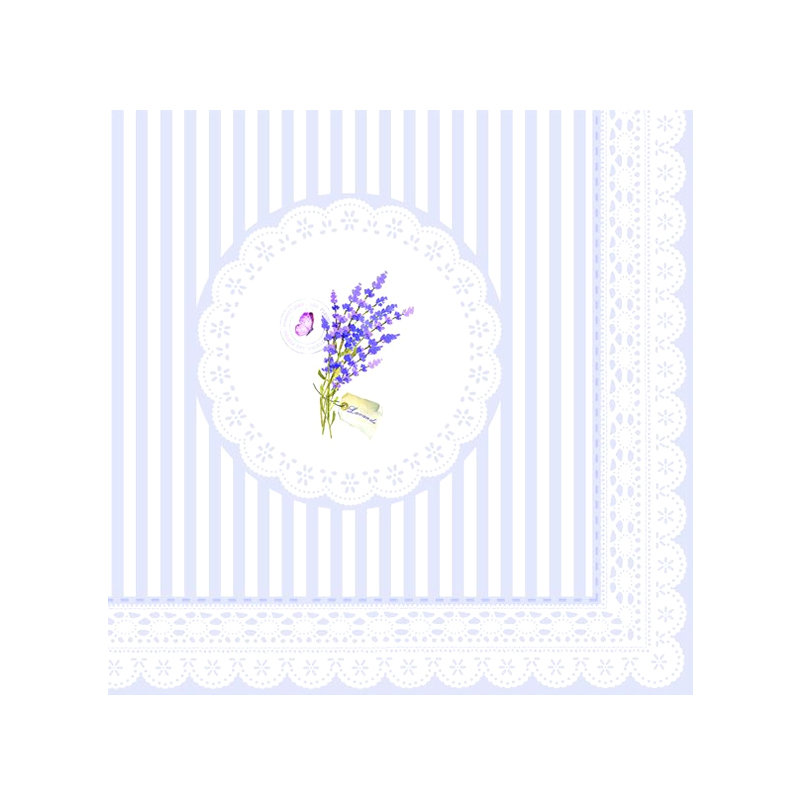Nuova R2S R2S Serwetki deserowe 20 szt 33cm R2S Napkins wrzosy 414 LAV