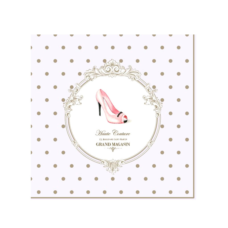 Nuova R2S R2S Serwetki deserowe 20 szt 33cm R2S Napkins pantofelek 414 DOF