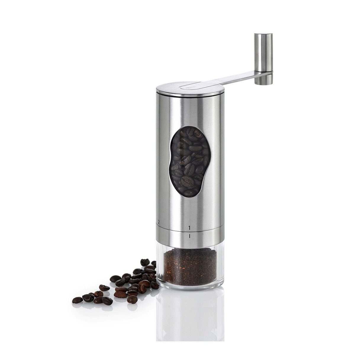 AdHoc MC01  młynka do kawy Mrs, Bean  stal nierdzewna  akryl  6 wysokość 18 cm 78MC01
