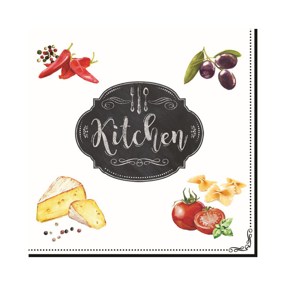 Nuova R2S R2S Serwetki 20 szt 3 warstw R2S Kitchen Basics 414 KIBK