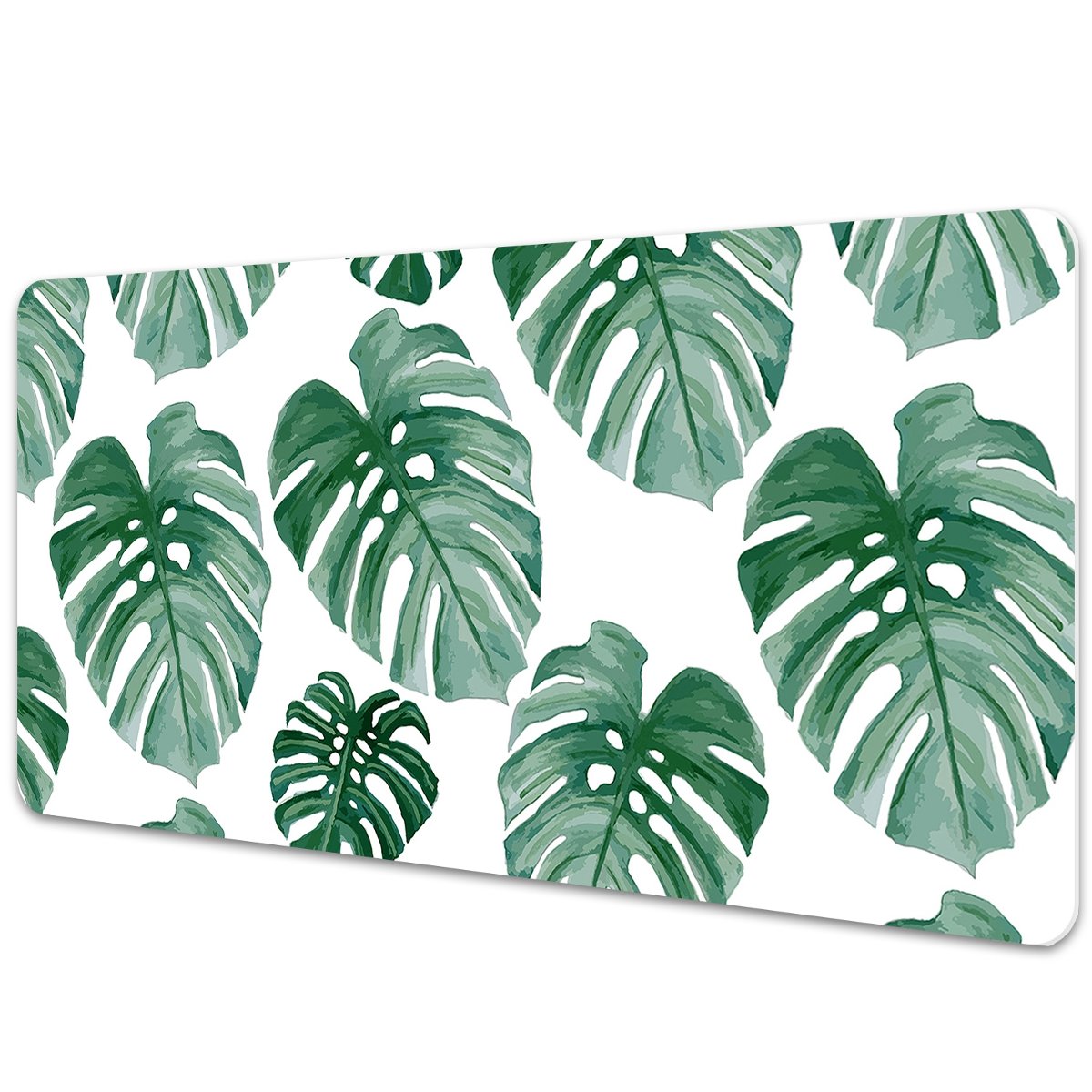 Ochronna mata na biurko Monstera liście 90x45 cm