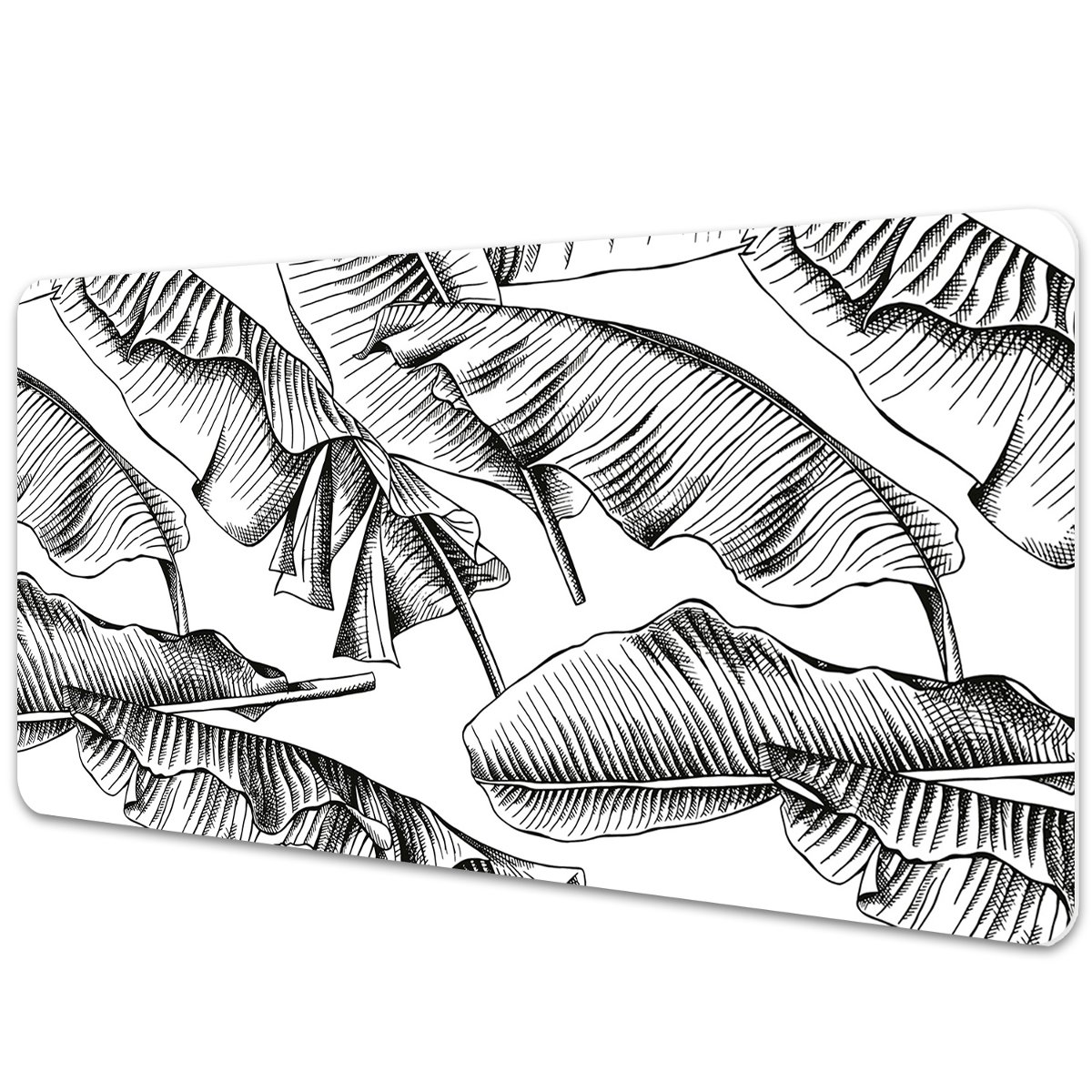 Mata ochronna z nadrukiem Czarne liście 90x45 cm
