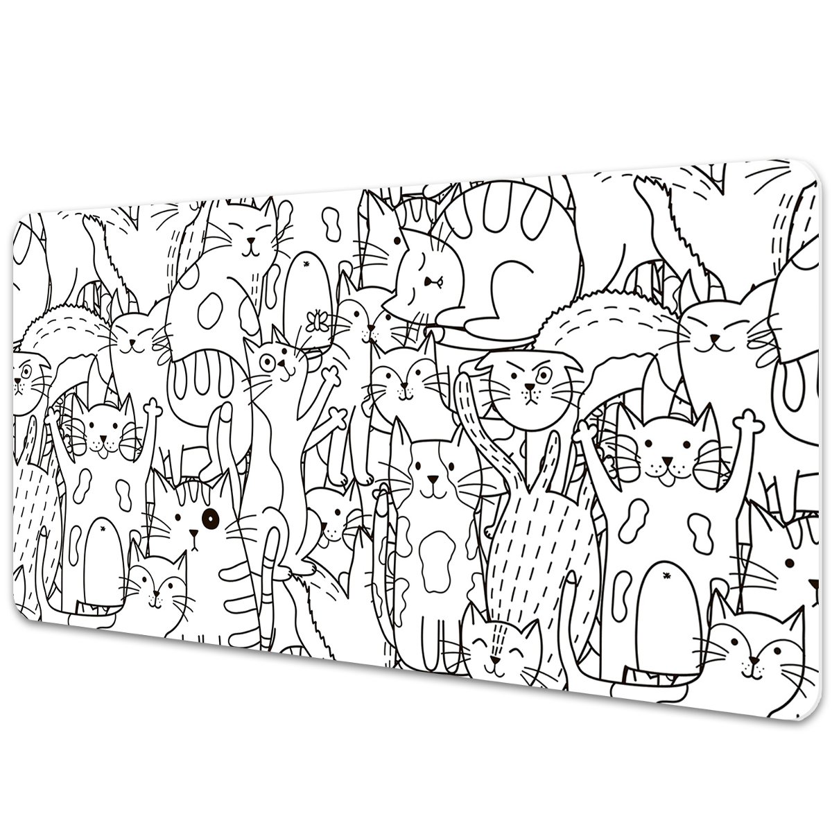 Mata ochronna na blat Koty w stylu Doodle 90x45 cm