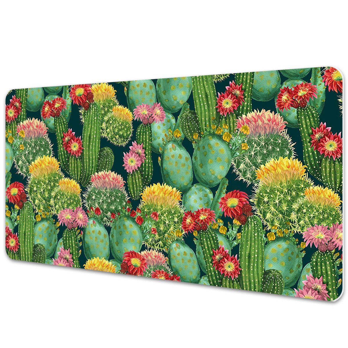 Mata ochronna na biurko Kwitnące kaktusy 90x45 cm