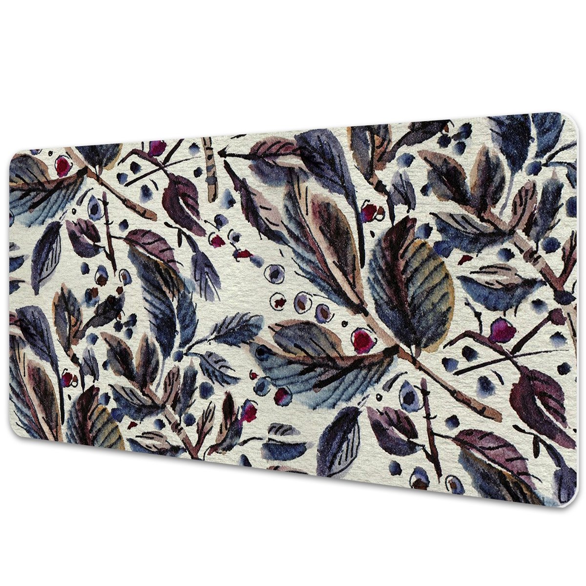 Mata z nadrukiem na biurko Vintage liście 90x45 cm
