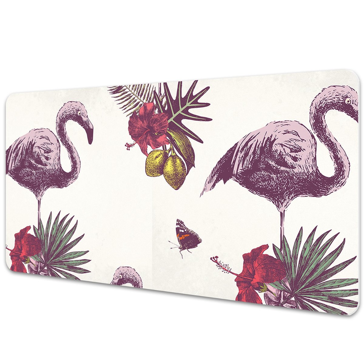 Mata ochronna na blat Flamingi & Hibiskus 90x45 cm