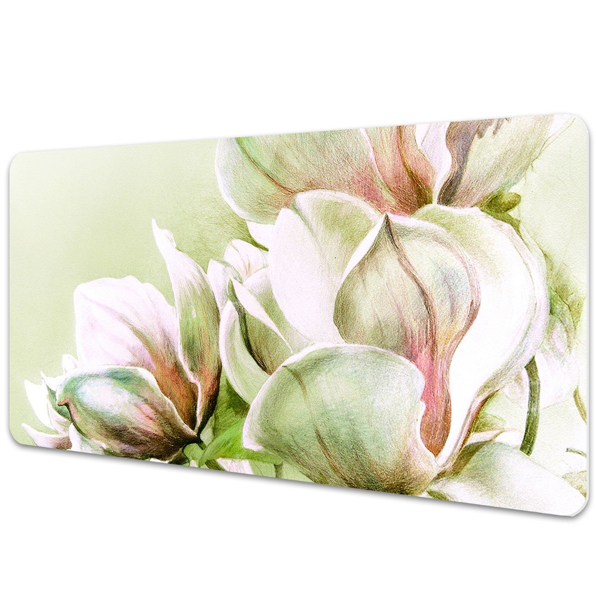 Ochronna mata na biurko Kwiaty magnolii 90x45 cm