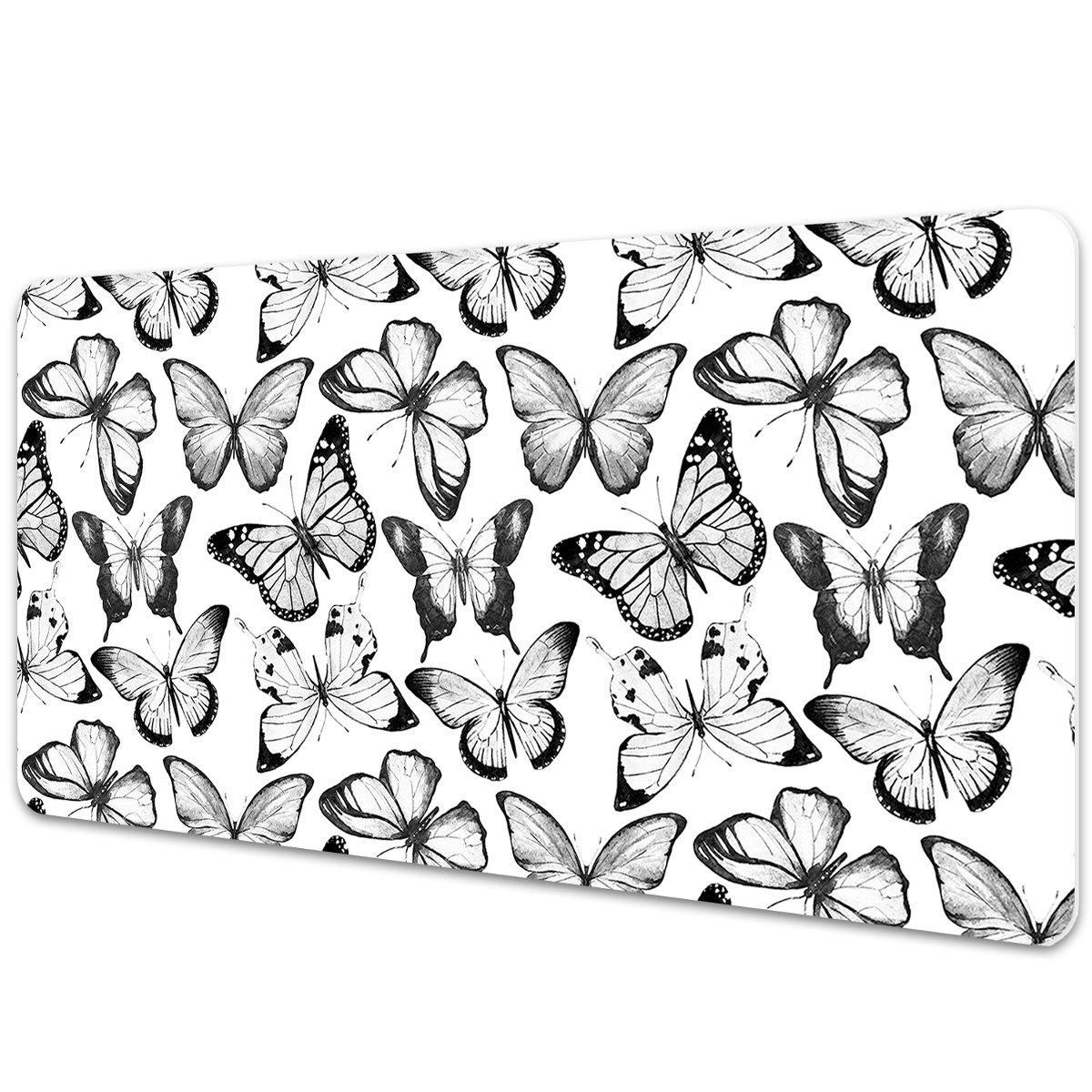 Podkładka na biurko Motyl czarno-biały 90x45 cm