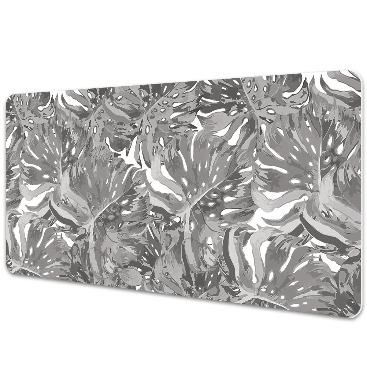 Podkładka mata ochrona biurka Szare liście 90x45cm