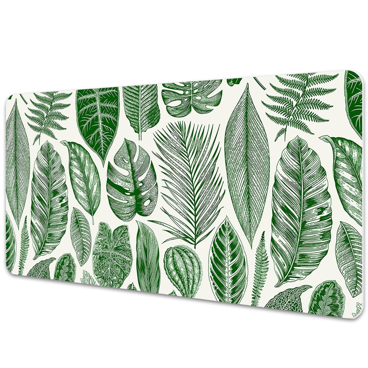 Mata z nadrukiem na biurko Palmowe liście 90x45 cm