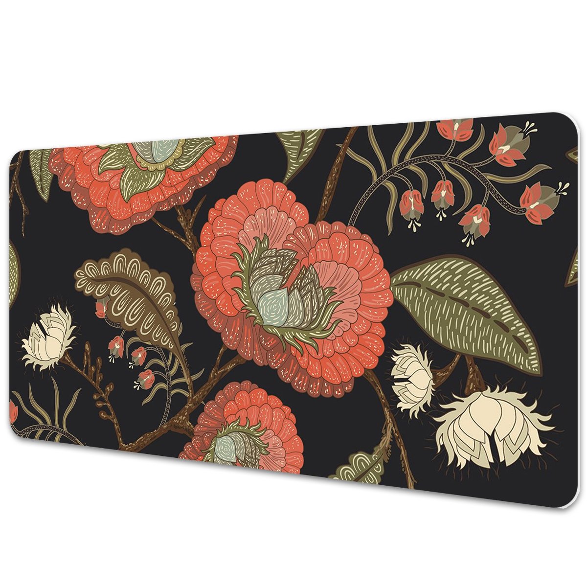 Podkładka mata ochrona biurka Retro Kwiaty 90x45cm