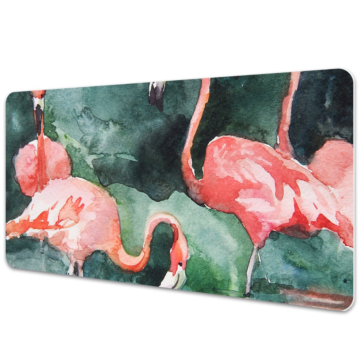 Duża podkładka na biurko Malowane flamingi 90x45cm