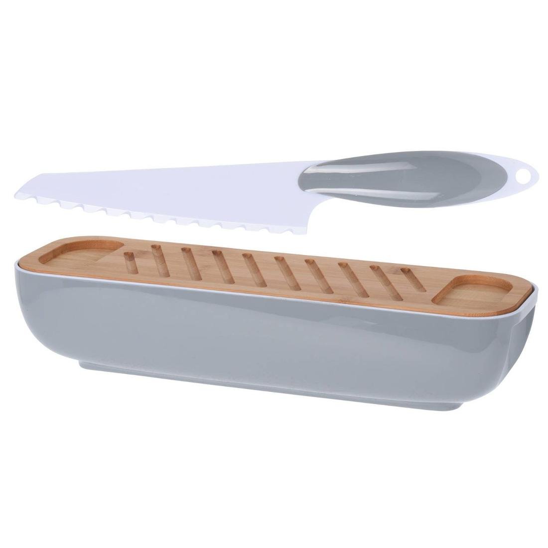 EH Excellent Houseware Chlebak Excellent Housewares duonin su pjaustymo lenta ir peiliu 40x12,5x8,5 cm