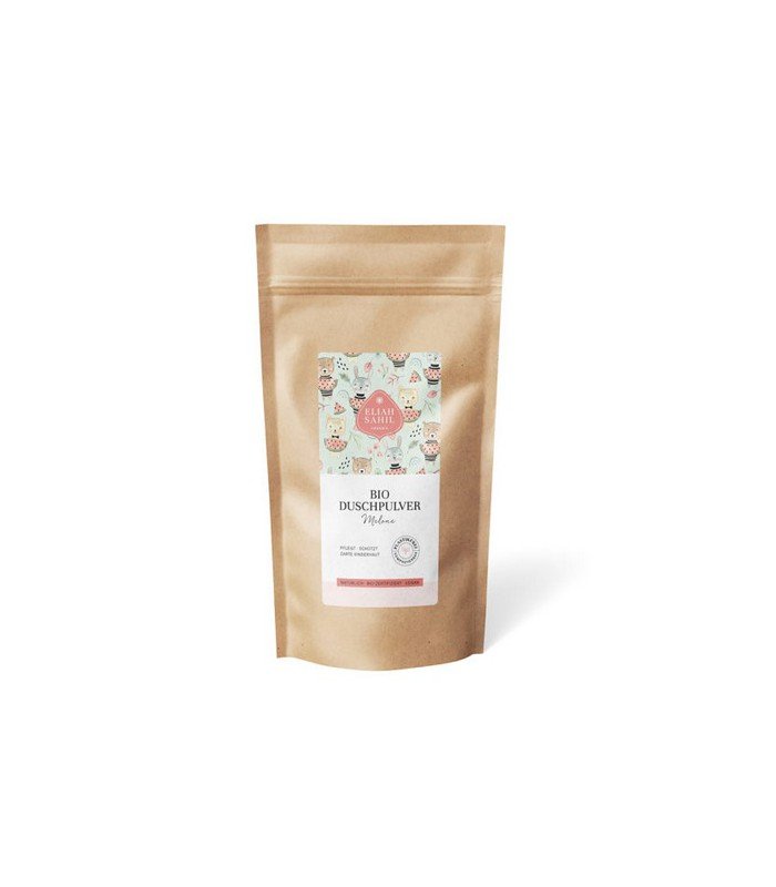 Organiczny puder, proszek pielęgnacyjno-ochronny pod prysznic, dla dzieci, Melon, UZUPEŁNIENIE, 250 g, Eliah Sahil