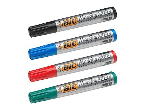 BIC Marker ZIELONY ŚCIĘTY permanentny 2300