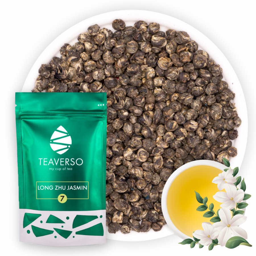 Herbata zielona Long Zhu Jaśmin 100 g
