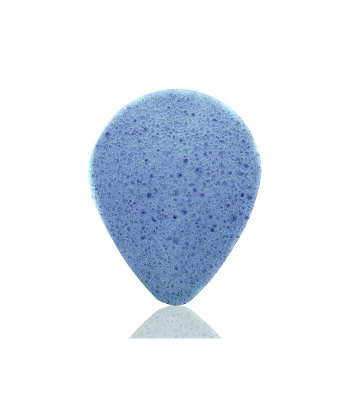 Gąbka Konjac do twarzy, Kropla wody, Borówka, aż 8,5 x 7 cm, Bebevisa