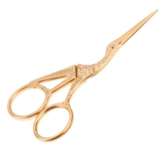 Opus, nożyczki czapla do haftu, złote