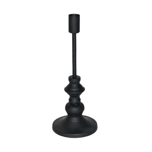 Świecznik metalowy na świecę stołową wys. 24 cm czarny
