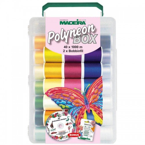 Zestaw nici MADEIRA Polyneon 40, 42x1000 m + dodatki