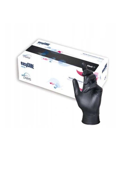 Zarys ZARYS EasyCare Black Rękawice diagnostyczne nitrylowe S 100szt