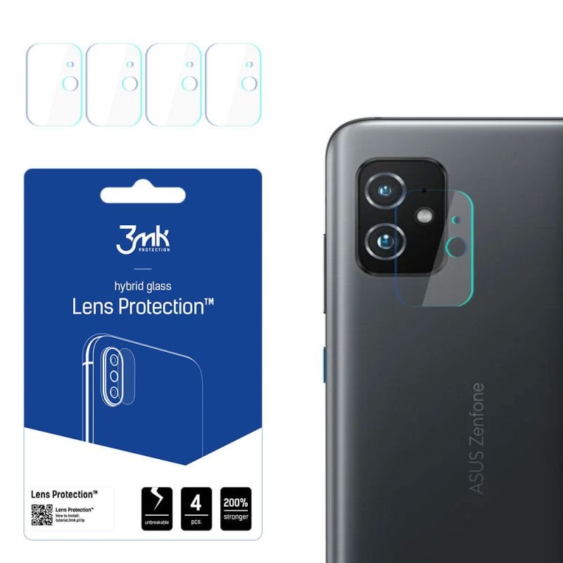 Zdjęcia - Pozostałe do telefonów komórkowych 3MK Lens Protect Asus Zenfone 8 Ochrona na obiektyw aparatu 4szt 