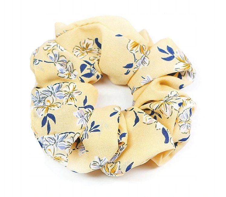 Gumka do włosów apaszka frotka scrunchies żółta