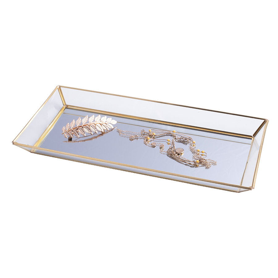 Lumarko Lumarko Taca Z Lustrem 29x16 Cm Golden Honey 01060166 Alt