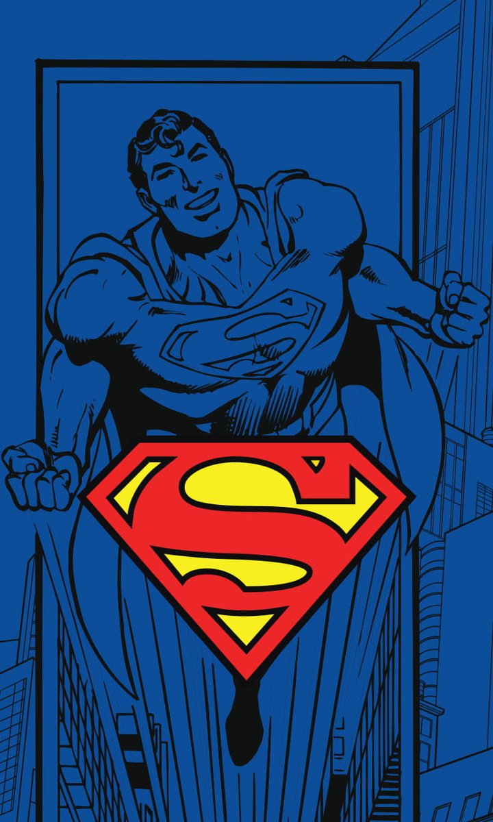 Carbotex, mały ręcznik 30x50 cm, Superman