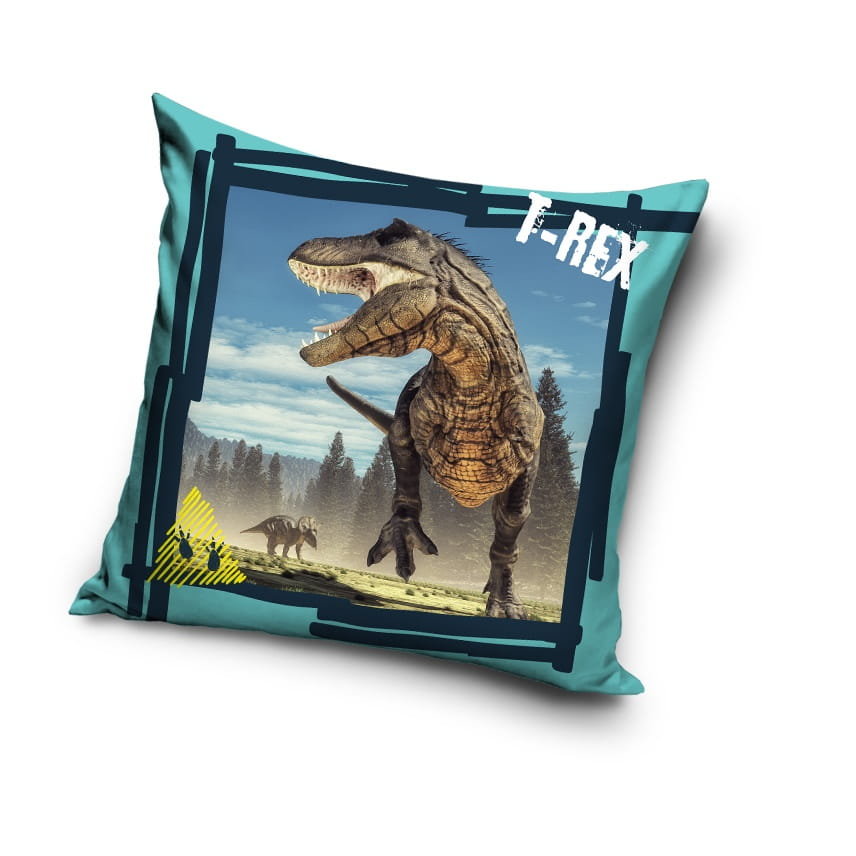 Poszewka 40x40 Dinozaur Tyranozaur Dino T-rex 04