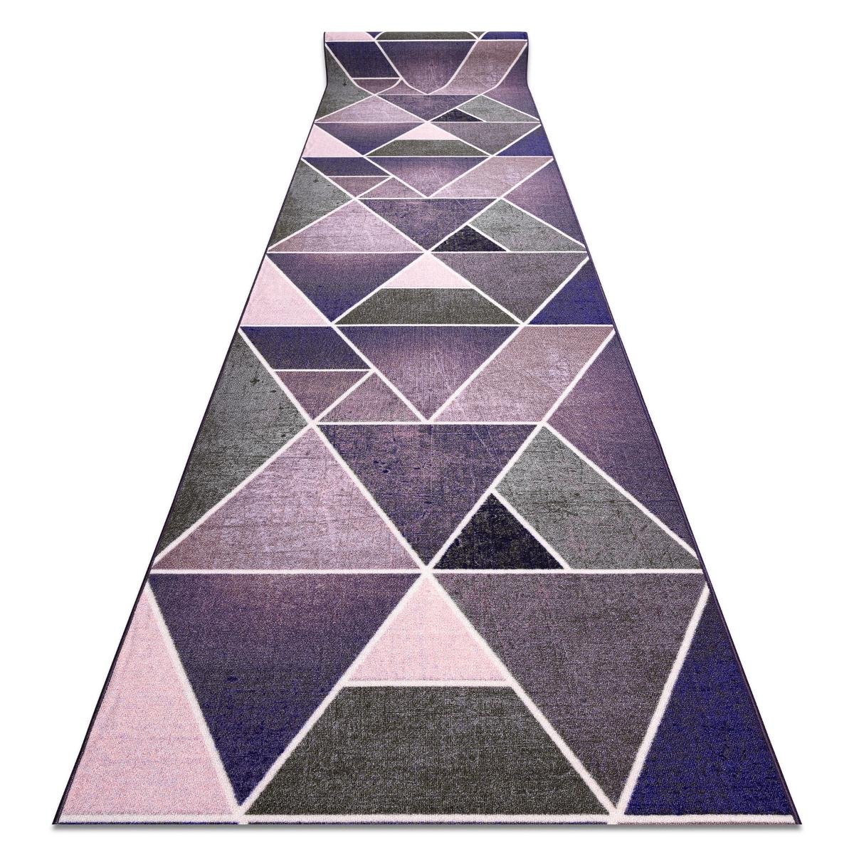 CHODNIK podgumowany TRÓJKĄTY guma fiolet 80 cm, 80x100 cm