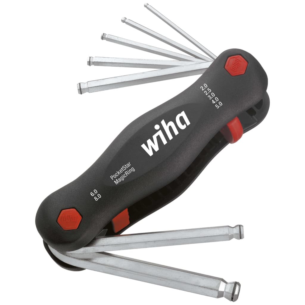 Wiha Zestaw kluczy imbusowych 7 szt PocketStar SB 369R P7 wewnętrzny sześciokąt 23033 PocketStar SB 369R P7