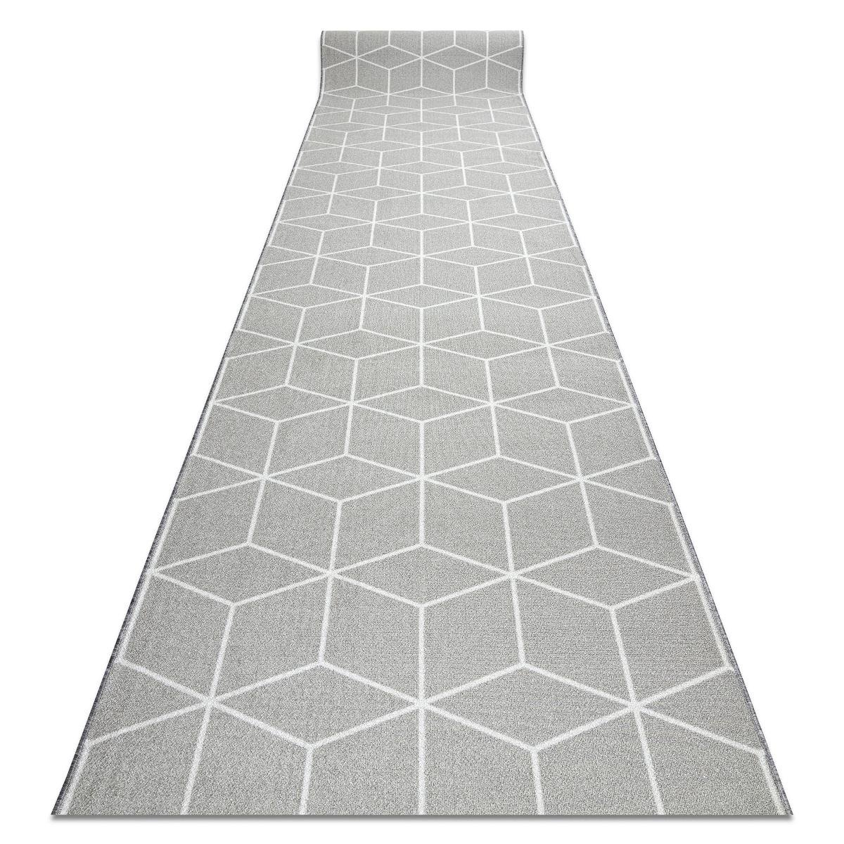 CHODNIK podgumowany CUBE kostka, guma szary 80 cm, 80x860 cm