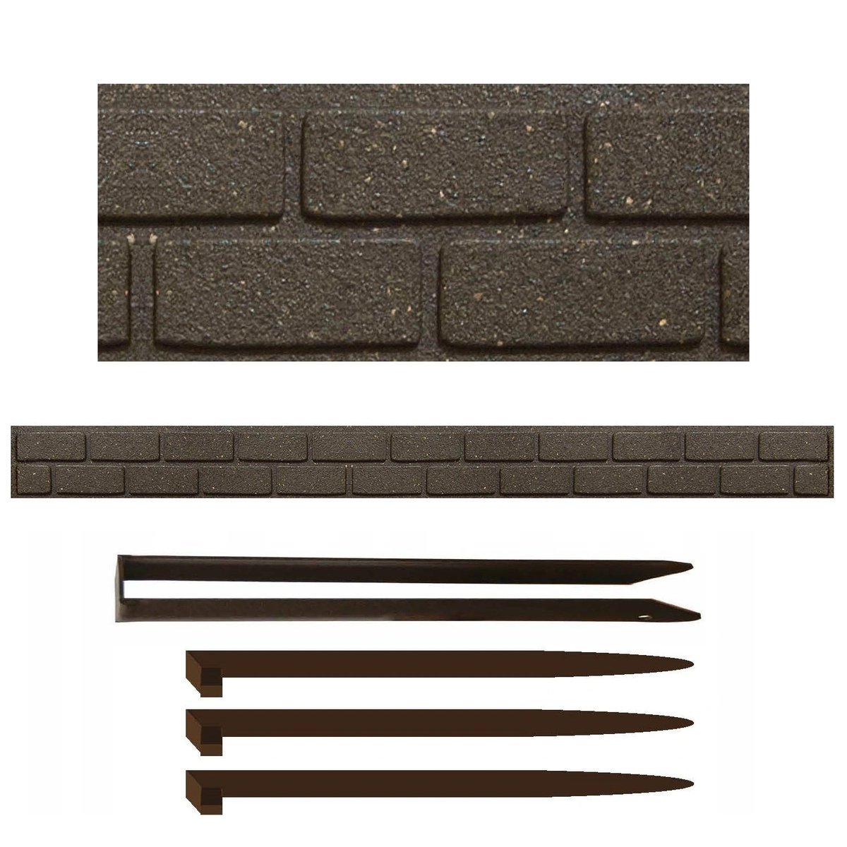 Palisada ogrodowa ECO Multyhome Kotwy, brązowy, 120 cm