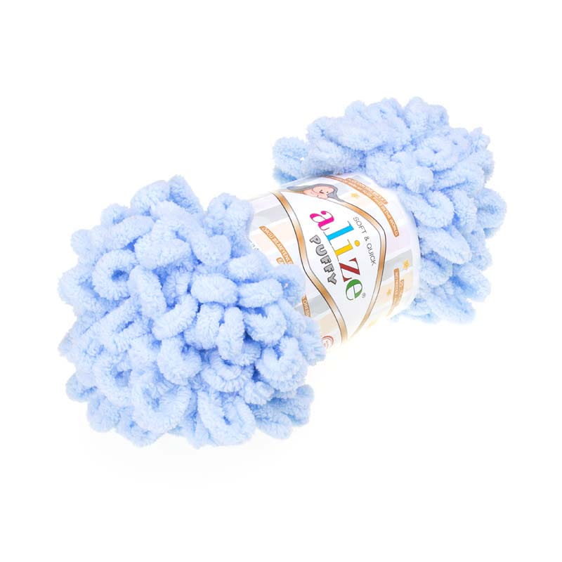 Alize, włóczka dziecięca Puffy 183, błękitny