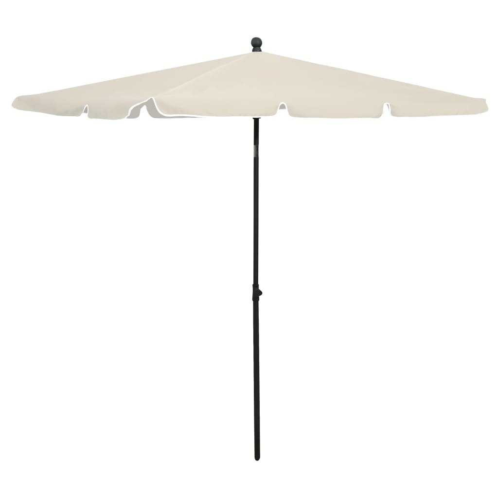 Zdjęcia - Parasol plażowy VidaXL Parasol ogrodowy na słupku, 210x140 cm, piaskowy Lumarko! 