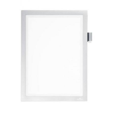 Durable Magnetyczna ramka Duraframe A4, Kolor: Srebrny