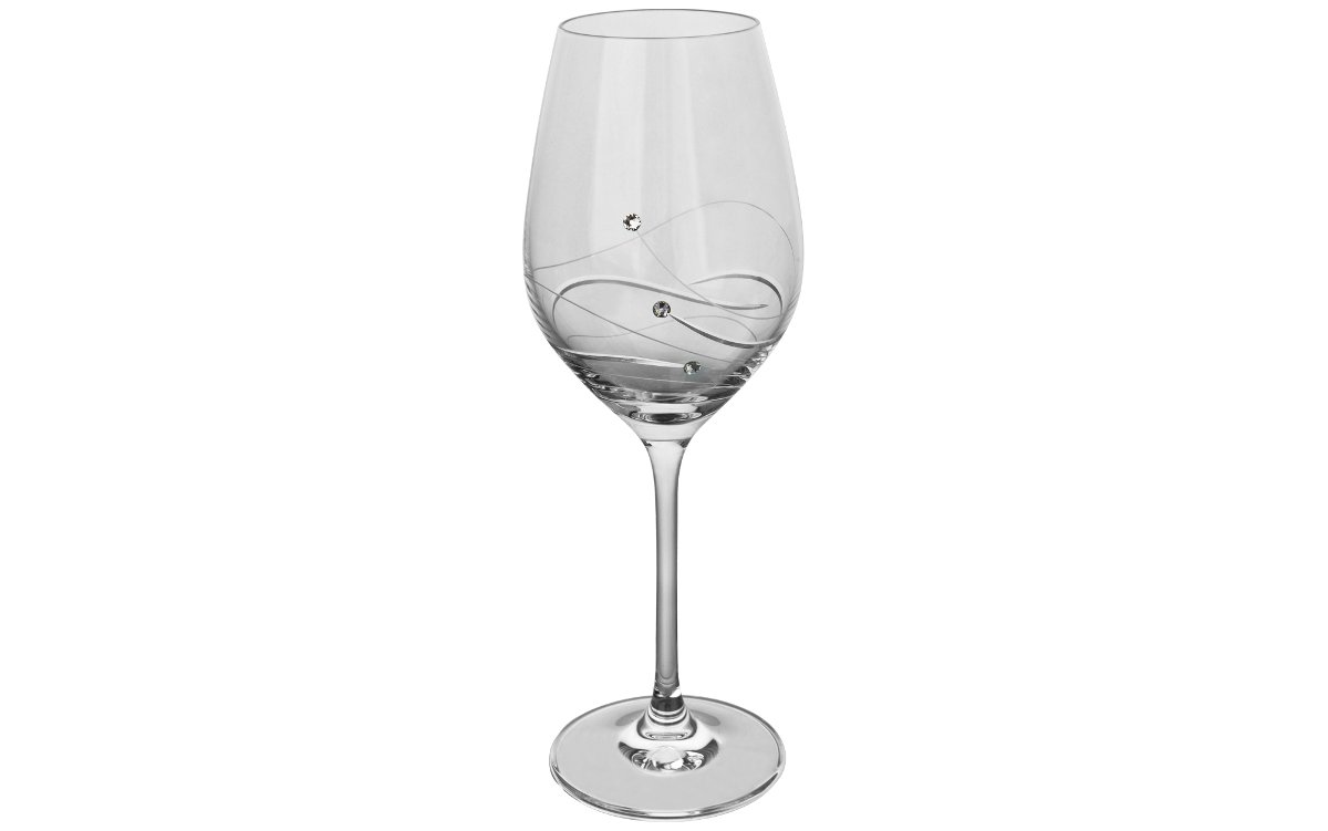 Diamante 2x Kieliszki do białego wina Glitz 141812