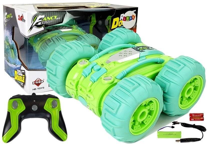 LEANToys Amfibia Dwustronna  Zdalnie Sterowana Zielona 1:24