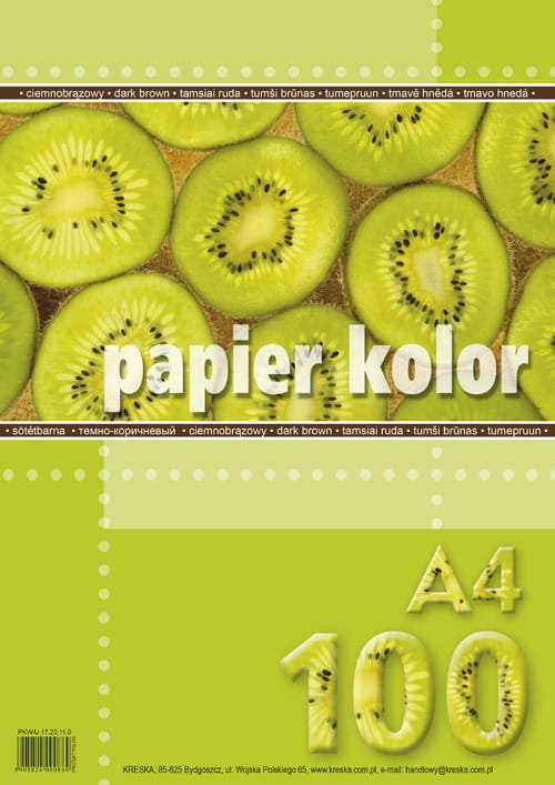 KRESKA Papier A4 100 ciemny brąz KRES0587